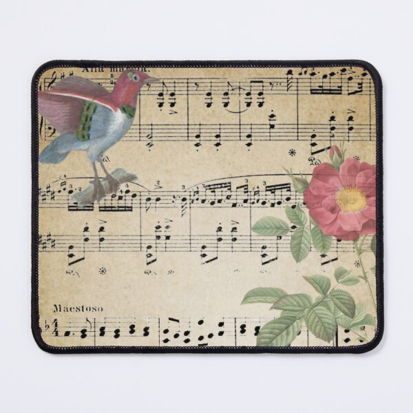 Item preview, Antique Floral, Bird Sheet Music Design, Music Lovers designed and sold by Jaydee001.