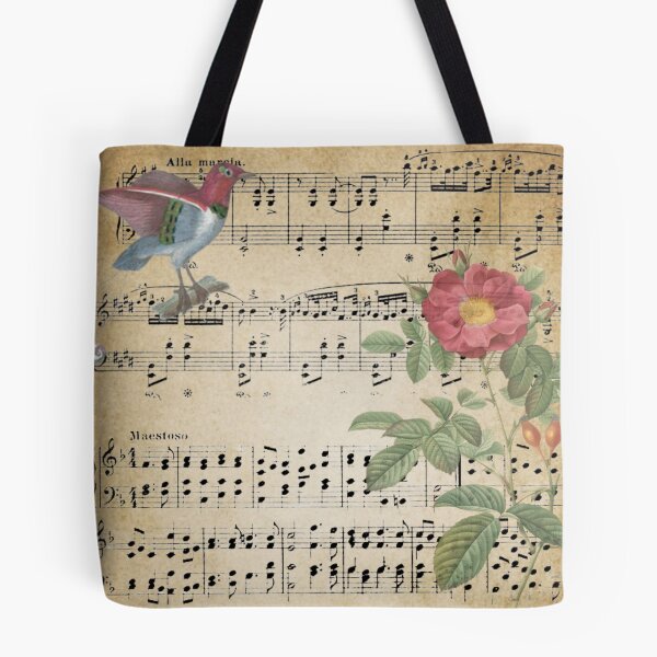 Item preview, Antique Floral, Bird Sheet Music Design, Music Lovers designed and sold by Jaydee001.