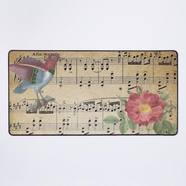 Item preview, Antique Floral, Bird Sheet Music Design, Music Lovers designed and sold by Jaydee001.