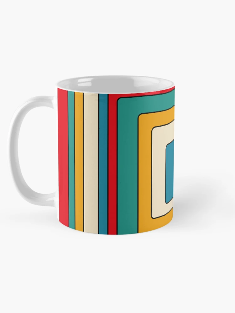 Thumbnail 5 of 6, Coffee Mug, Retro Rounded Rectangles designed and sold by Texterns.