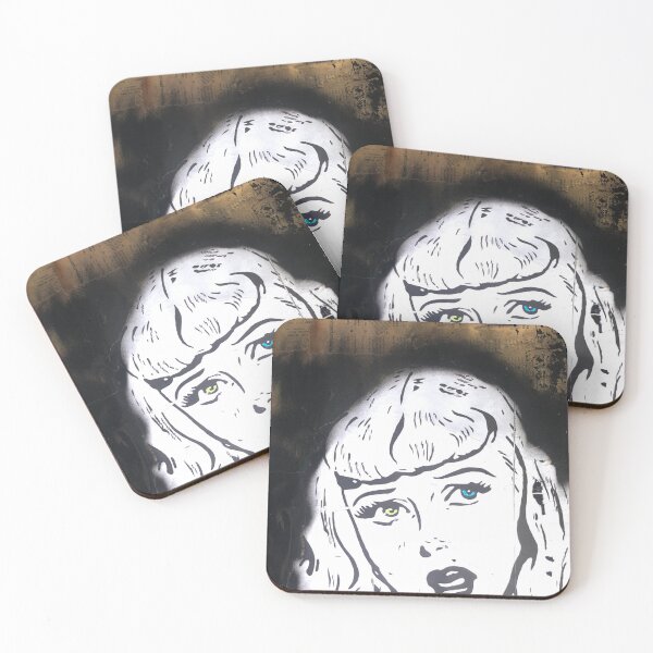 Item preview, UFO | Vintage girl | Mix media graffiti art | Pop art | Street-art aesthetics designed and sold by CiceroSpin.