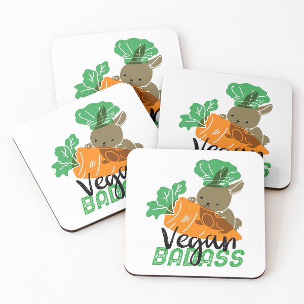 Item preview, Vegan Badass | Cute Bunny Veggie Eater | Fun Vegan Vegetarian designed and sold by DevlynnDesigns.
