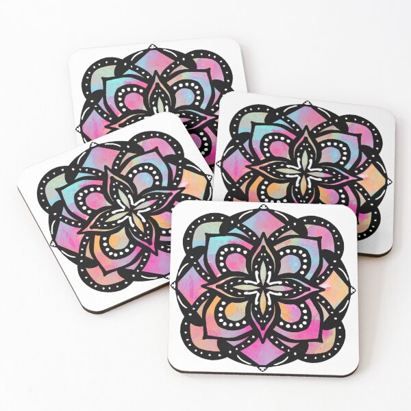 Item preview, Colorful mandala in rainbow watercolor designed and sold by thephoenixsoul.