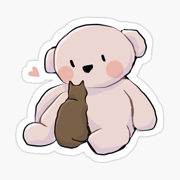 Item preview, cat and teddy bear designed and sold by DuaneSloth34.