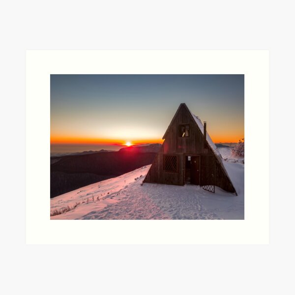 Item preview, Mountain Hut at sunset designed and sold by Lucas-Photo.