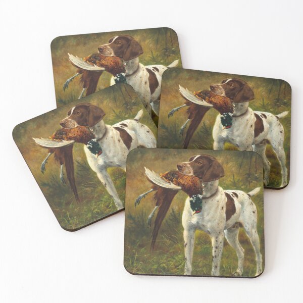 Item preview, A Hunting Dog with a Pheasant | Caspar von Reth | 1912 Hunting Animal Print designed and sold by CJET.