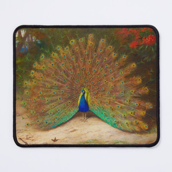 Item preview, Peacock and Butterfly | Archibald Thorburn | 1917 Animal Print designed and sold by CJET.