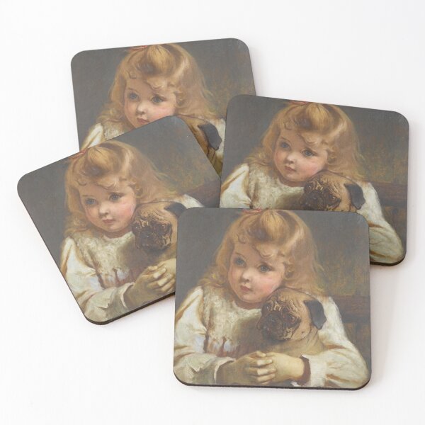 Item preview, Girl With a Pug | Charles Burton Barber | Animal Print designed and sold by CJET.