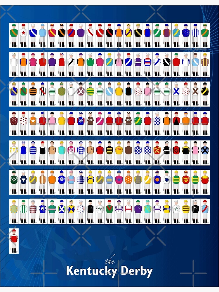 Thumbnail 3 of 3, Poster, Kentucky Derby Winners Poster designed and sold by footyjumpers.
