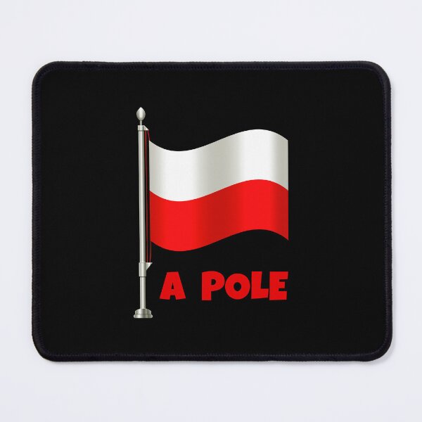 Item preview, “A POLE” Flag Pun (on Black) designed and sold by PawsitiveMum.