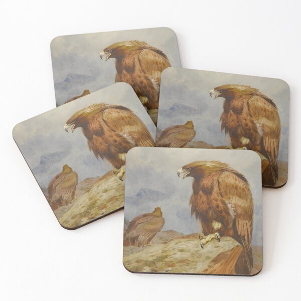 Item preview, Pair of Golden Eagles | Archibald Thorburn | 1899 Nature Print designed and sold by CJET.