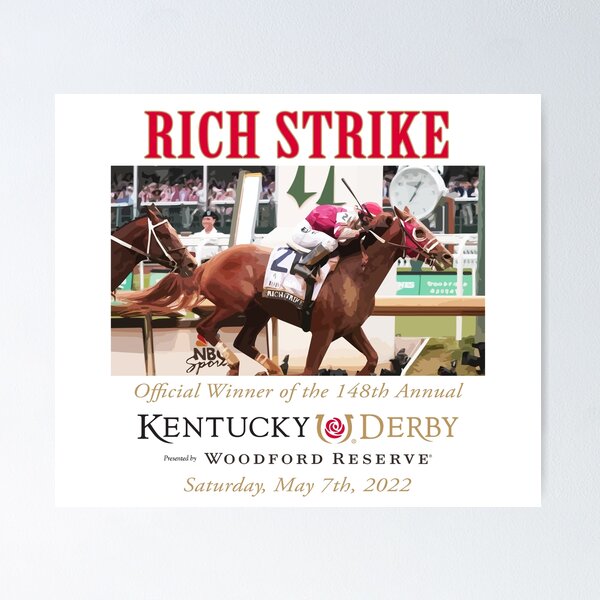 Item preview, Rich Strike - 2022 Kentucky Derby Winner - Classic Horseracing designed and sold by TrillheadsStore.