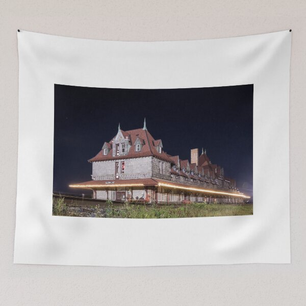 Item preview, McAdam Train Station at Night designed and sold by Traingeek Images.