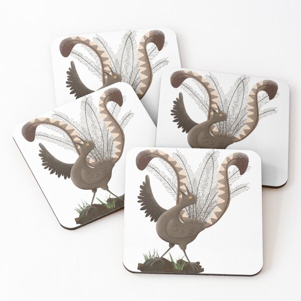 Item preview, Cute happy superb lyrebird cartoon illustration designed and sold by FrogFactory.