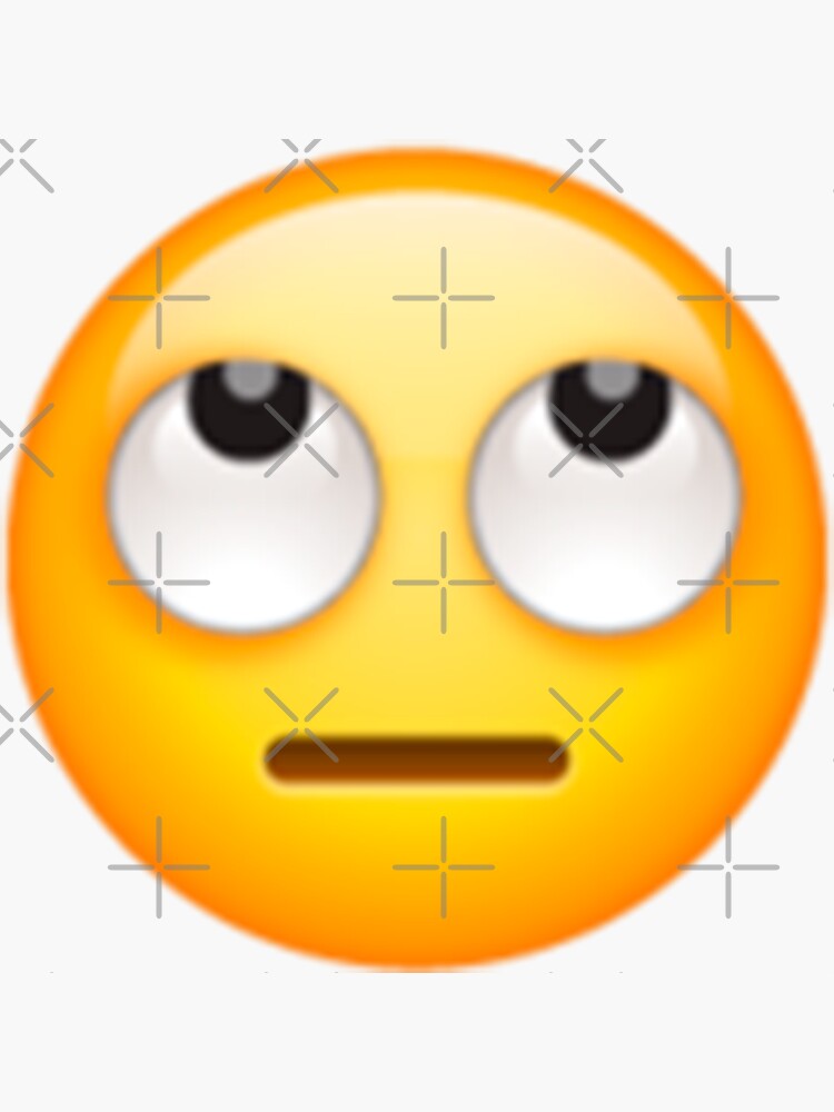 "Face with Rolling Eyes Emoji (WhatsApp Edition)" Sticker by