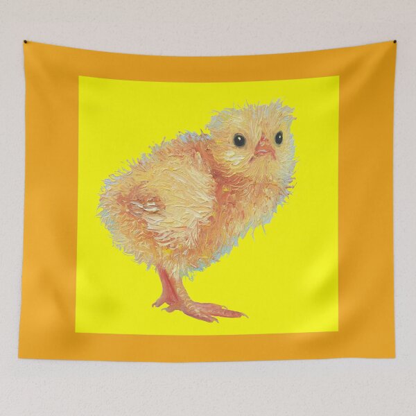 Item preview, Cute chick on yellow background designed and sold by MatsonArtDesign.
