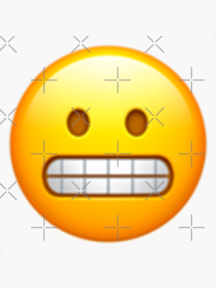 grimacing-face-emoji-apple-edition-sticker-by-santiagopaez-redbubble