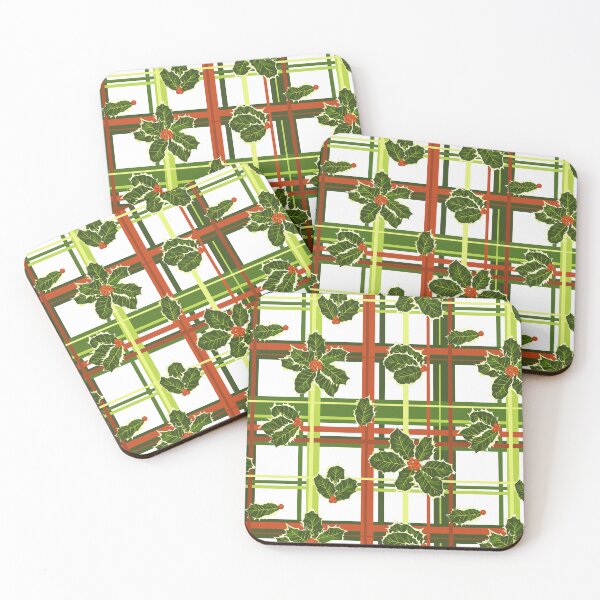 Item preview, Holly Berries - Christmas Plaid  designed and sold by WickedRefined - Nicole Demereckis.