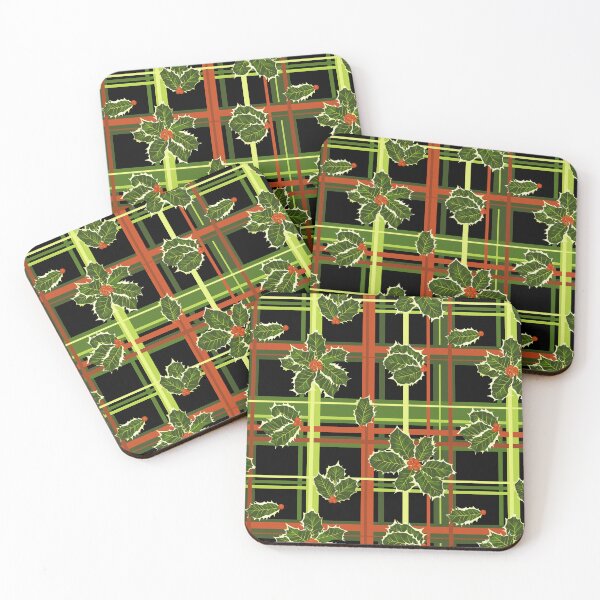 Item preview, Holly Berries - Christmas Plaid  designed and sold by WickedRefined - Nicole Demereckis.