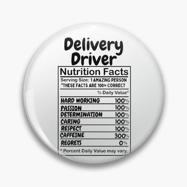 Item preview, Delivery Driver Nutrition Facts | Delivery Driver Appreciation designed and sold by deliverylife.
