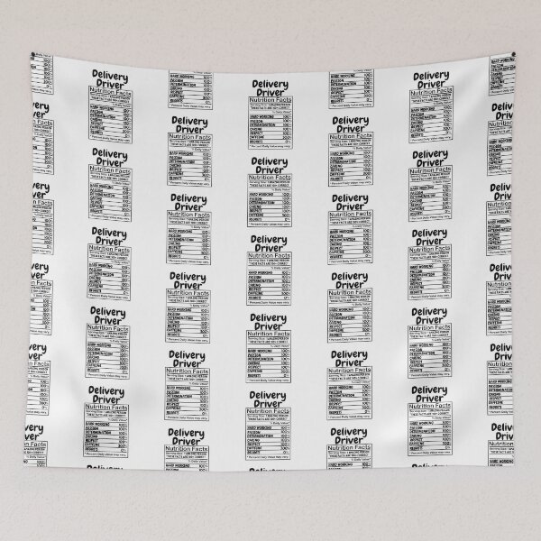 Item preview, Delivery Driver Nutrition Facts | Delivery Driver Appreciation designed and sold by deliverylife.