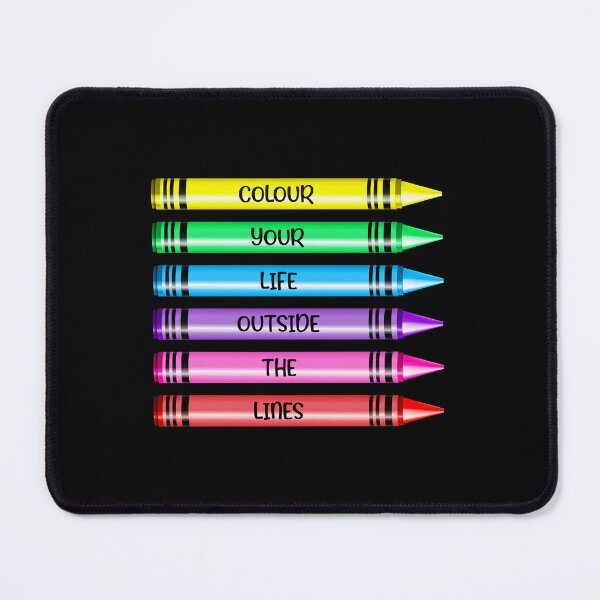 Item preview, Colour Your Life Outside The Lines! (on Black) designed and sold by PawsitiveMum.