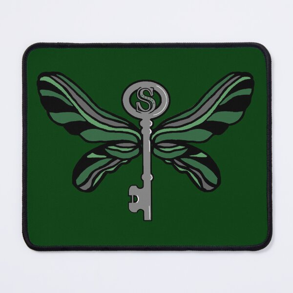 Item preview, green and silver winged key designed and sold by ZombieKittay.