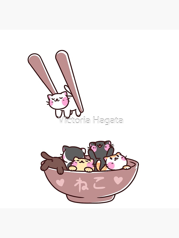 Kawaii Cartoon Cat Ramen Bowl - Kawaii Fashion Shop  Cute Asian Japanese  Harajuku Cute Kawaii Fashion Clothing