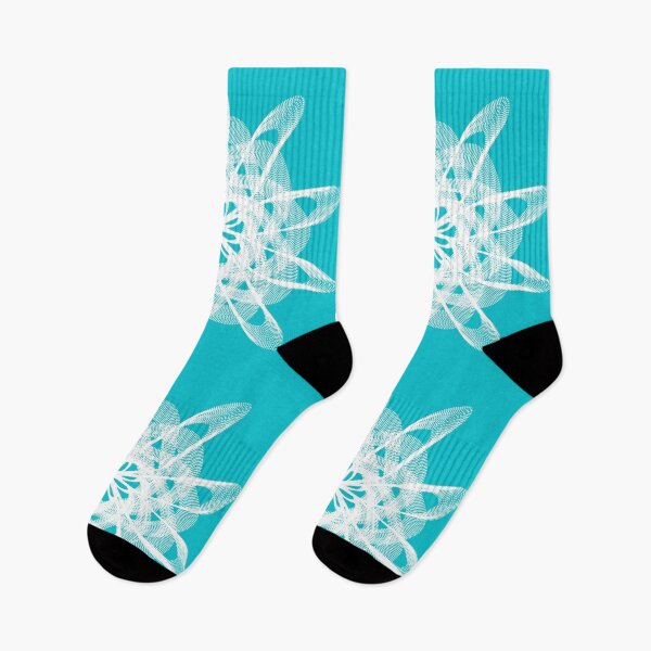 Item preview, Spirograph White on Sea Blue designed and sold by Shapes-Mania.
