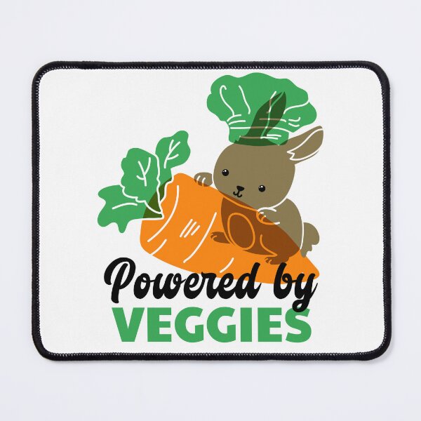 Item preview, Powered By Veggies | Cute Bunny | Fun Vegan Vegetarian  designed and sold by DevlynnDesigns.