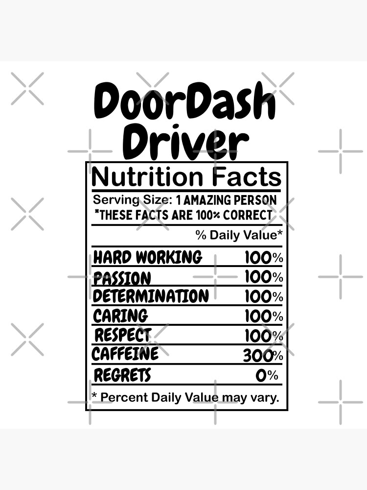 "Dash Delivery Driver Nutrition Facts Delivery Driver Appreciation