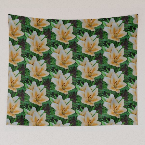 Item preview, Tiger Lily with Leaves Square Photo designed and sold by AliCatOriginals.
