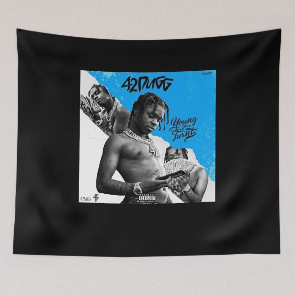 Item preview, 42 Dugg Merch 42 Dugg Young and Turnt Tee designed and sold by rhodyshbotrosq.