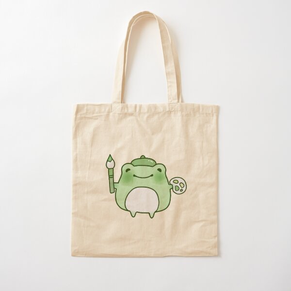 PE Kit Large Natural Cotton Drawstring Bag Personalised Tree Frog Design 