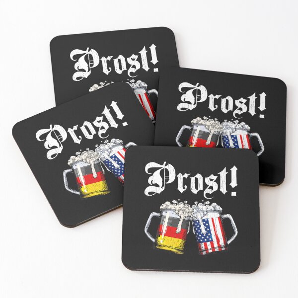 Artikelvorschau, Prost Bier Deutsch Amerikanische Flagge Oktoberfest entworfen und verkauft von fultond.