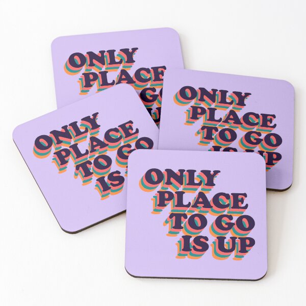 Item preview, Only Place To Go Is Up Retro Positive Phrase designed and sold by MindfulMeta.
