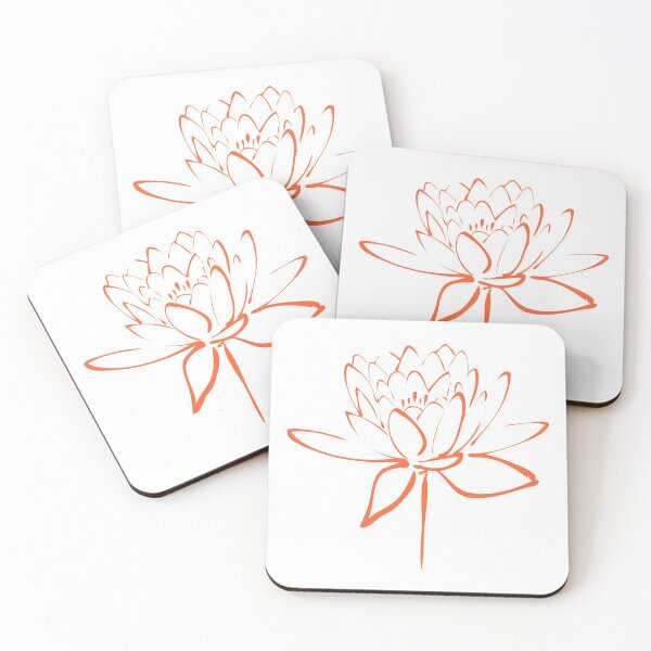 Item preview, Lotus Flower Calligraphy (Orange) designed and sold by Makanahele.