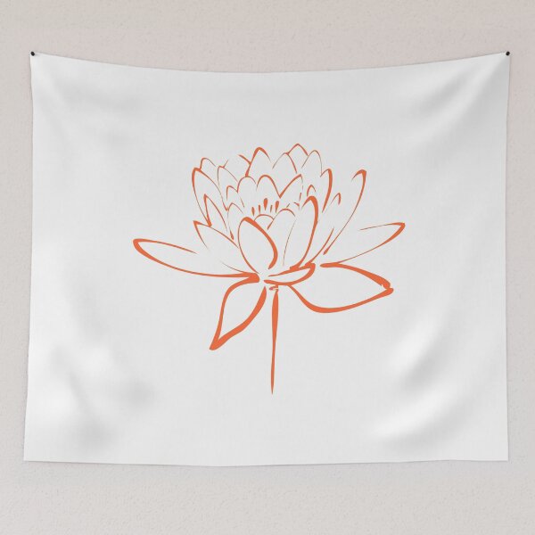 Item preview, Lotus Flower Calligraphy (Orange) designed and sold by Makanahele.