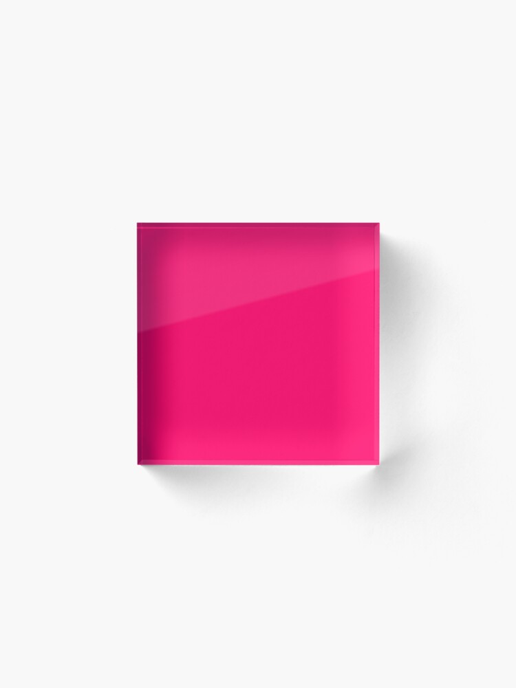Alternate view of Super Bright Fluorescent Pink Neon Acrylic Block