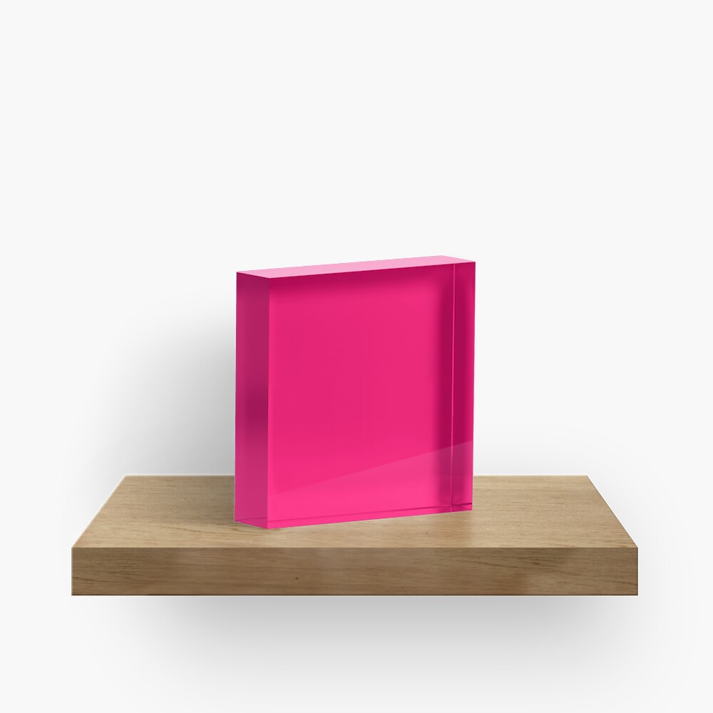 Super Bright Fluorescent Pink Neon Acrylic Block