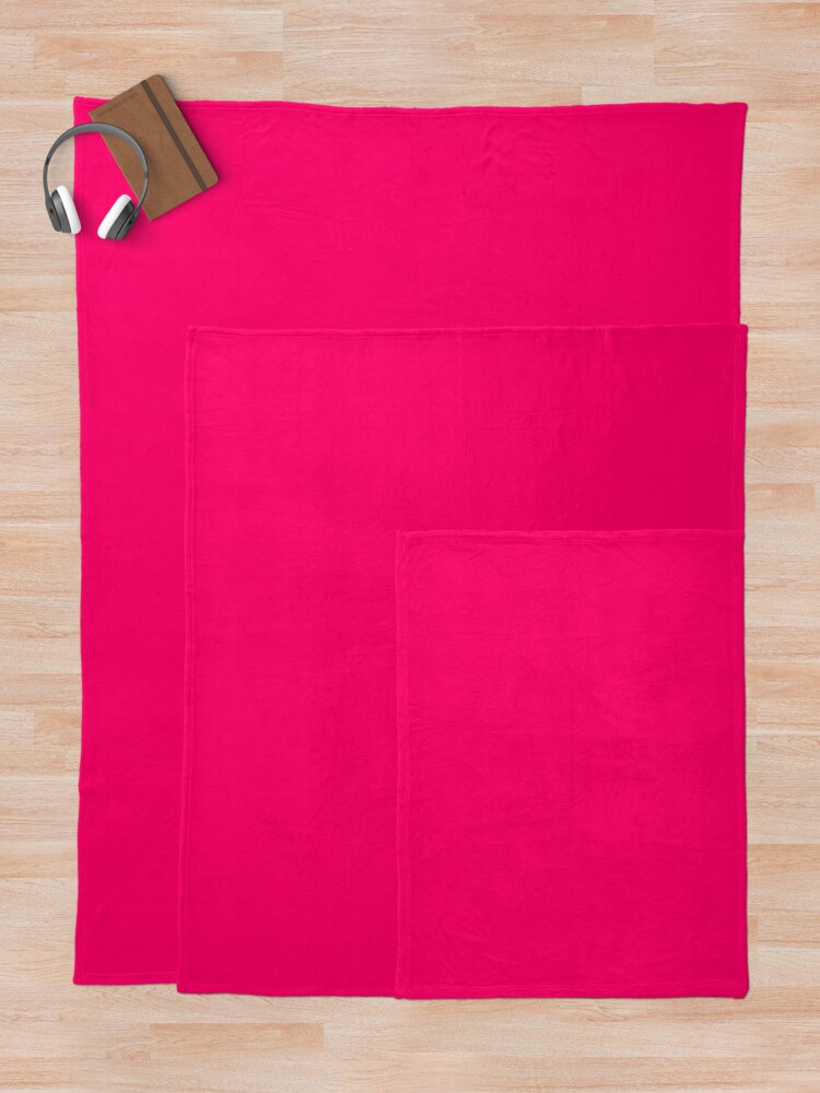 Alternate view of Super Bright Fluorescent Pink Neon Throw Blanket