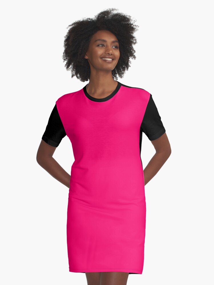 fluorescent pink dress