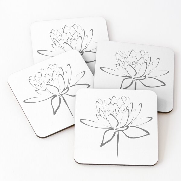 Item preview, Lotus Flower Calligraphy (Smoke Grey) designed and sold by Makanahele.