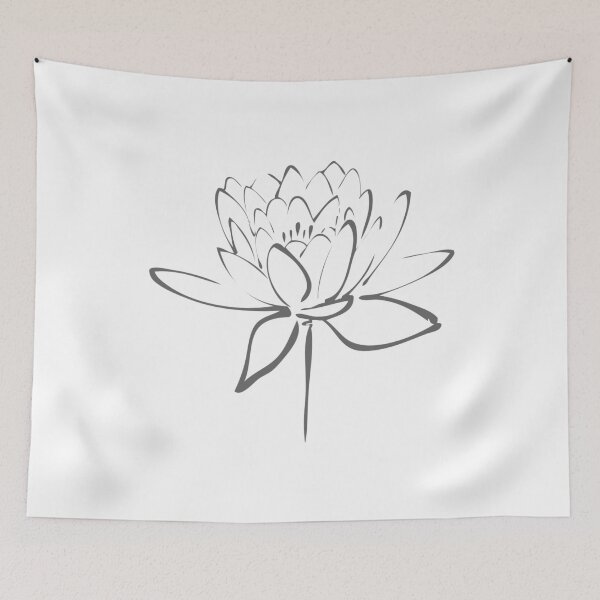 Item preview, Lotus Flower Calligraphy (Smoke Grey) designed and sold by Makanahele.