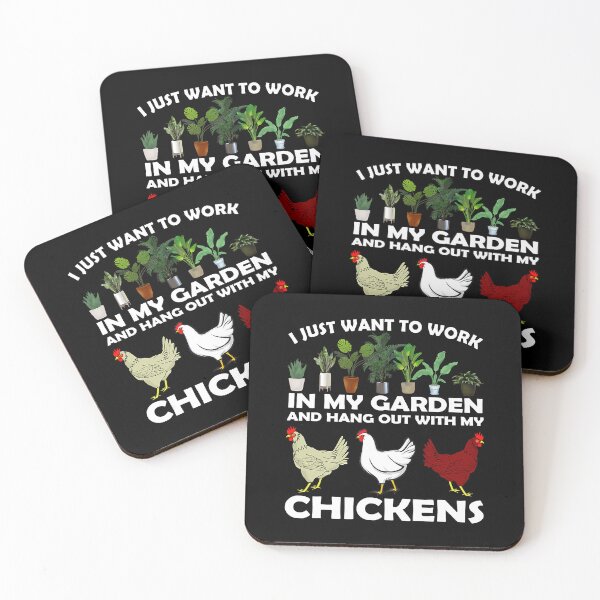 Item preview, I Just Want To Work In My Garden And Hang Out with Chicken designed and sold by tamara-art.