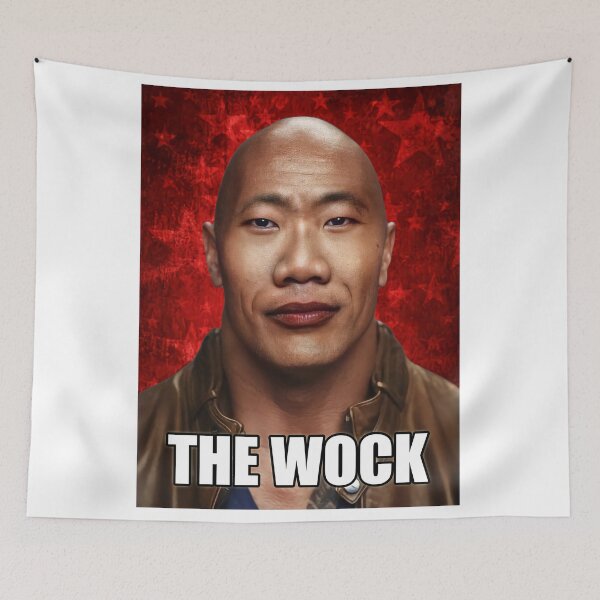 Item preview, HQ The Wock Meme ( Asian Dwayne the Wok Johnson / John Xina social credit) designed and sold by fomodesigns.