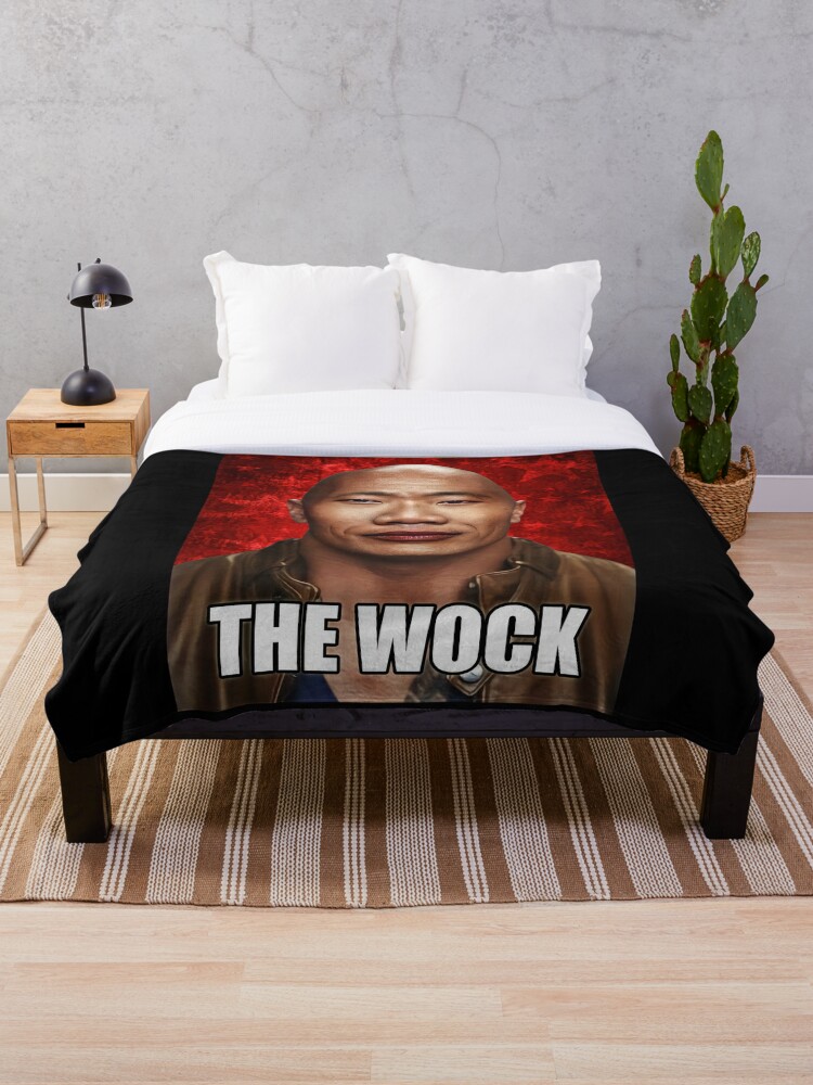 The Rock Eyebrow Meme Blanket Bedspread On The Bed Thick Fluffy