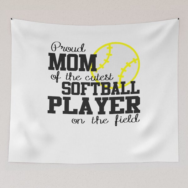 Item preview, Proud Mom Of The Cutest Softball Player On The Field designed and sold by adametzb.