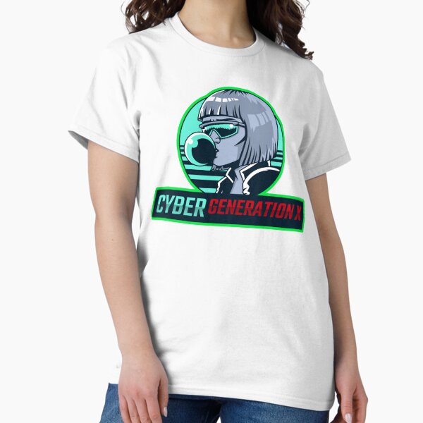 CYBER GENERATION X modern girl wearing black glasses Classic T-Shirt
