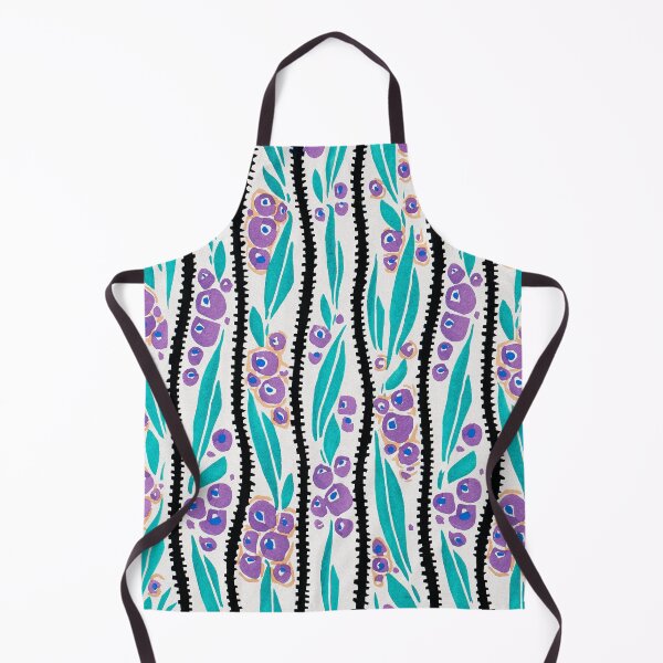 Item preview, Art Nouveau, Purple Floral Leaves Vertical Lines Nature Pattern designed and sold by Jaydee001.